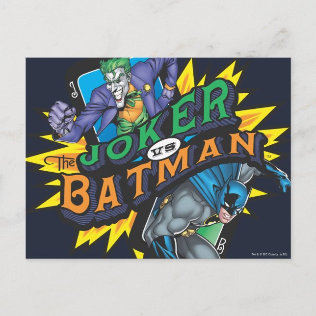 Joker Vs Batman Vykort (Framsida)