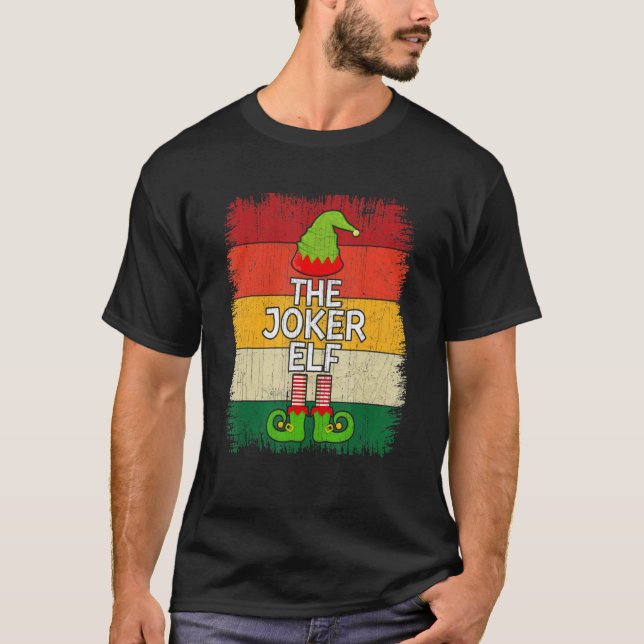 Jokerälva Matchande Grupp Julfest Pyjamas T Shirt (Framsida)