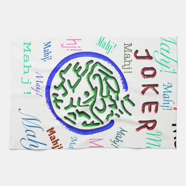 Jokerhandduk för Mah Jongg Kökshandduk (Horisontell)