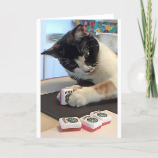 Jokerkatt för Mah Jongg Notecard Kort