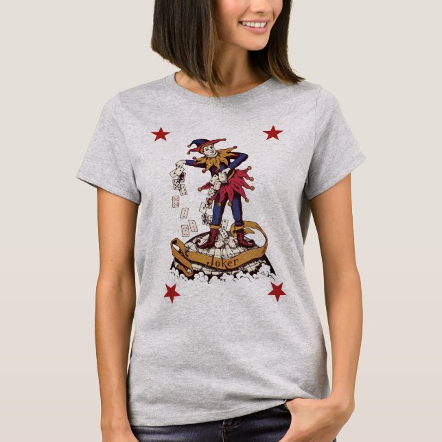 Jokerkvinna T-Shirt. Tee Shirt (Framsida)