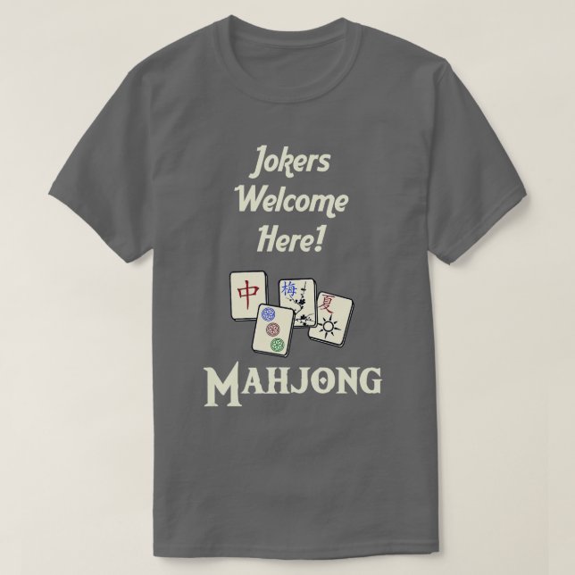 Jokers Välkommen hitFun-spel spela Mahjongg T Shirt (Design framsida)