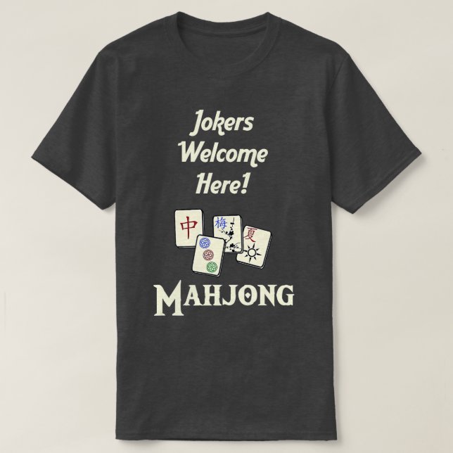Jokers Välkommen hitFun-spel spela Mahjongg T Shirt (Design framsida)