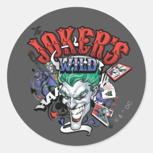 Jokers Vild Runt Klistermärke
