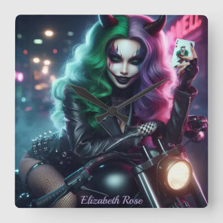 Joker's Wild Fyrkantig Klocka