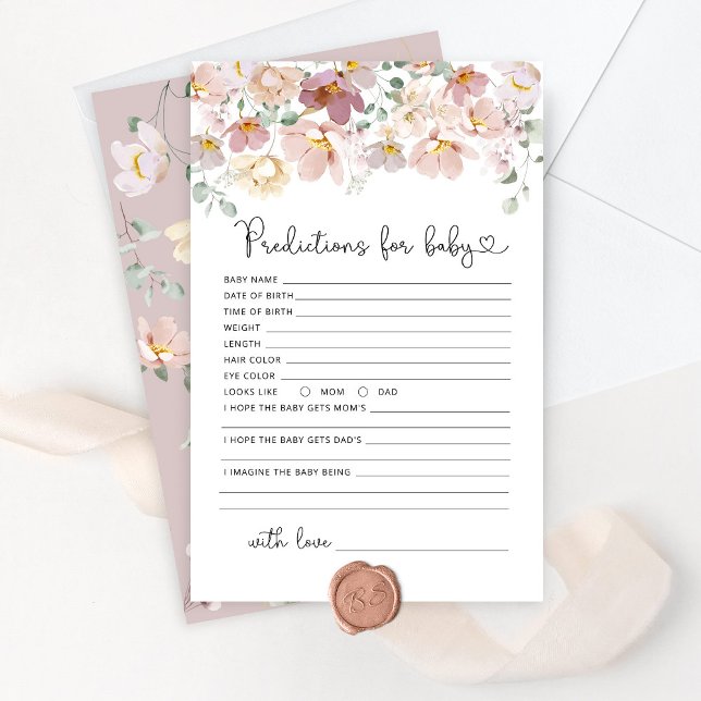  jokertecken för vilda blommor i blommigt för baby (Skapare uppladdad)