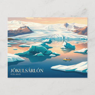 Jökulsárlón glaciär lagun Island Vykort