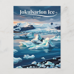 Jökulsárlón Glaciärlagunen Island Vykort