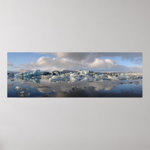 Jokulsarlon glaciärsjö i islandaffisch poster