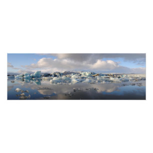 Jokulsarlon glaciärsjö i islandfototryck fototryck