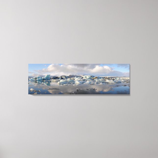 Jokulsarlon glacier sjö i Island kanvastryck (Framsida)
