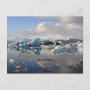 Jokulsarlon glacier sjö i Island vykort