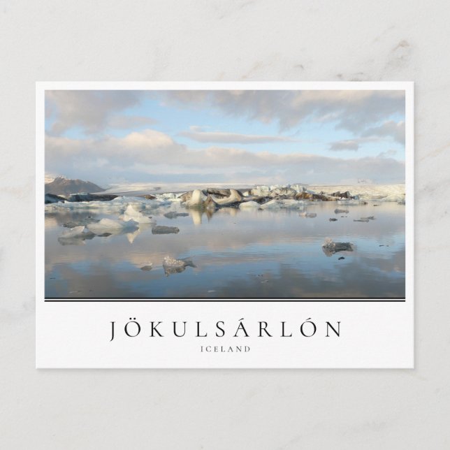 Jokulsarlon glacier sjö i Island Vykort (Framsida)