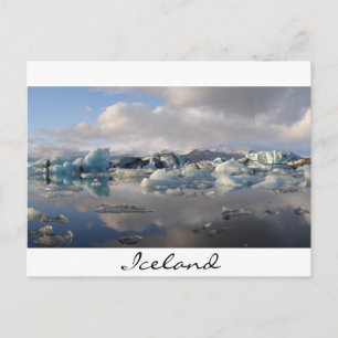 Jokulsarlon glacier sjö i Island Vykort