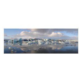 Jokulsarlon glacier sjö i Islandets fotoavtryck Fototryck