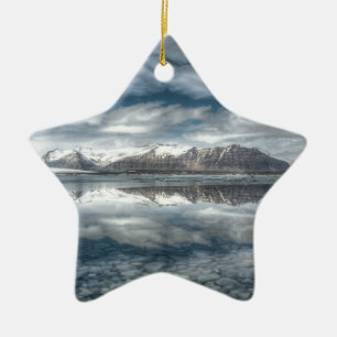 Jokulsarlon is- lagun, island julgransprydnad keramik