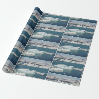 Jokulsarlon island som slår in papper presentpapper