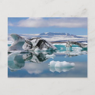 Jokulsarlon Sjö i Islandet Panorama Vykort
