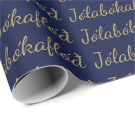 Jólabókaflóð Blå jul-Bok-översvämningen Presentpapper