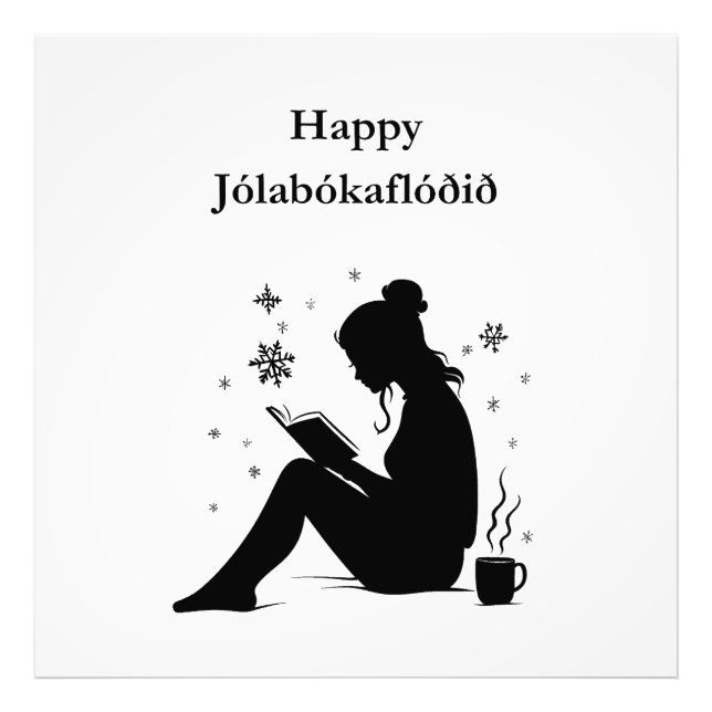 Jolabokaflod - Island Bok Flood Fototryck (Framsidan)