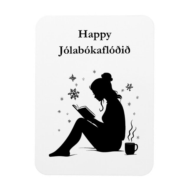 Jolabokaflod - Islands bokflod Magnet (Vertikal)