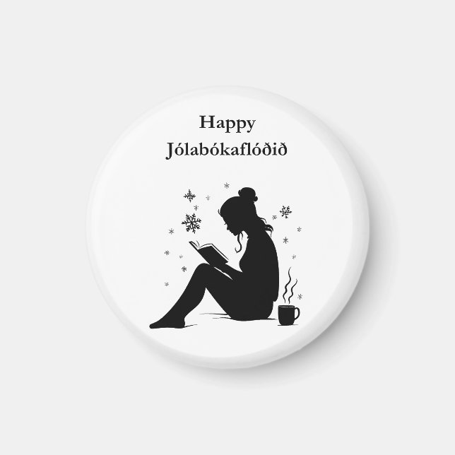 Jolabokaflod - Islands bokflod Magnet (Framsidan)