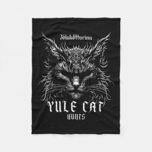Jólakötturinn jul Yule Cat Hunts Fleecefilt