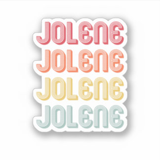 Jolene Gift Namn Personlig Retro Vintage 80S 90 Klistermärken
