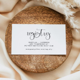 JOLIE Boho Modern Minimal registerinfo för Bröllop Tilläggskort