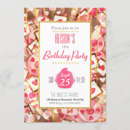 Jolie carte d'invitation de Fête Anniversaire Inbjudningar