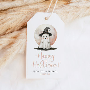 JOLIE Cute Ghost Witch Hat Happy halloween Treat Presentetikett
