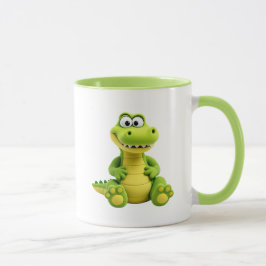 Jolie image d’un crocodile rigolo. mugg