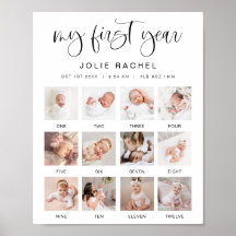 JOLIE Minimal Roligt Boho första året fotomilsten