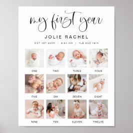 JOLIE Minimal Roligt Boho första året fotomilsten Poster