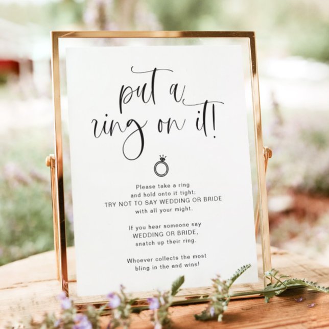 JOLIE Minimal Säg inte att Bride eller Ring Poster (Skapare uppladdad)
