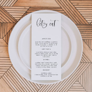 JOLIE Minimalist Bohemian Simple Menu Meny