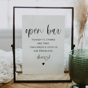 JOLIE Minimalist Boho Funny Open Pub-tecken Inbjudningar