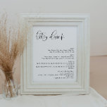 JOLIE Minimalist Boho Låt oss Drink Pub Menu-tecke Poster<br><div class="desc">Det här menytecknet i pub innehåller två formaterade imosas,  ett sött handskrivet typsnitt i boho och en modern minimalistisk design. Ändra enkelt teckensnittet och bakgrunden till färg för att matcha din händelse. Det här är perfekt för ett bröllop,  pars dusch,  möhippa,  förlovningsfest eller något annat speciellt evenemang.</div>