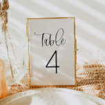 JOLIE Minimalist Boho Simple Bordsnummer Card<br><div class="desc">Det här bordsnumret har ett sött bohemskt handskrivet teckensnitt och modern minimalistisk design. Ändra enkelt numret för att skapa alla bordsnummer. Alla färg kan redigeras.</div>