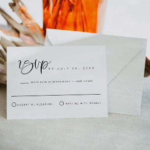 JOLIE Minimalistisk Bohemisk Bröllop RSVP Postkort Inbjudningar