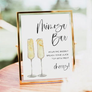 JOLIE Minimalistisk Bohemisk Bröllops Mimosa Bar S Poster