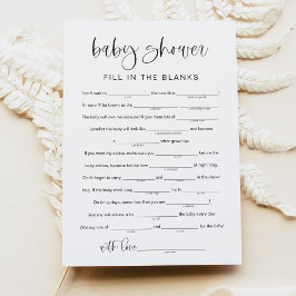 JOLIE Modern Baby Shower Libs, Fyll i tomrummet Inbjudningar