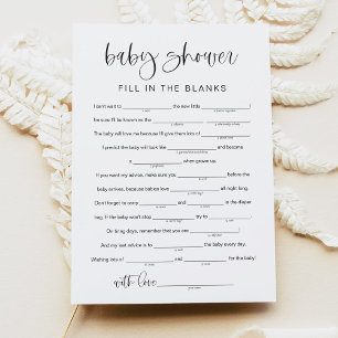 JOLIE Modern Baby Shower Libs, Fyll i tomrummet Inbjudningar