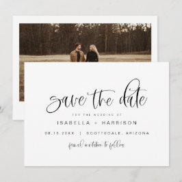 JOLIE Modern Minimalist Boho Photo Save Date Inbjudningar