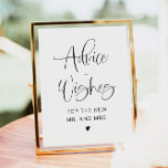 JOLIE Roligt Typography Minimalist Advice & Önskem Poster<br><div class="desc">Detta råd och önskemål-tecknet har ett handskrivet roligt och en modern minimalistisk utformning. Ändra enkelt färg och redigera *de flesta formuleringarna* för att uppfylla behoven i tillfälle. Det här tecknet är perfekt för contemporary-,  industri- eller bohemiskduschen bröllop,  möhippa eller par.</div>