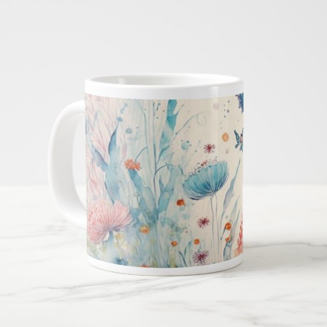 Jolie tasse de boisson en couleur papillon jumbo mugg (Framsida vänster)