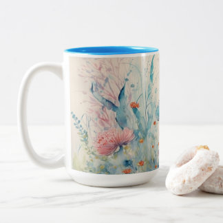 Jolie tasse de boisson en couleur papillon Två-Tonad mugg