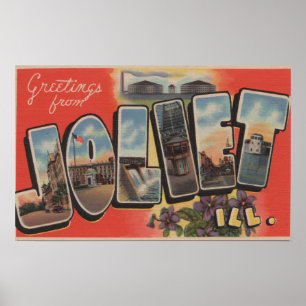 Joliet Illinois - stora brevplatser 2 Poster