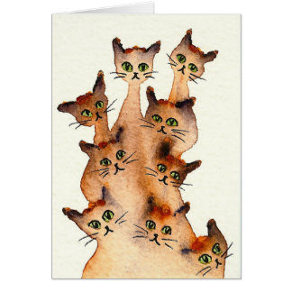 Joliet nyckfulla katter hälsningskort