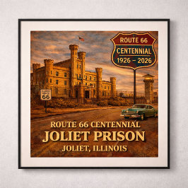 Jolietfängelset Chicago Route 66 Poster